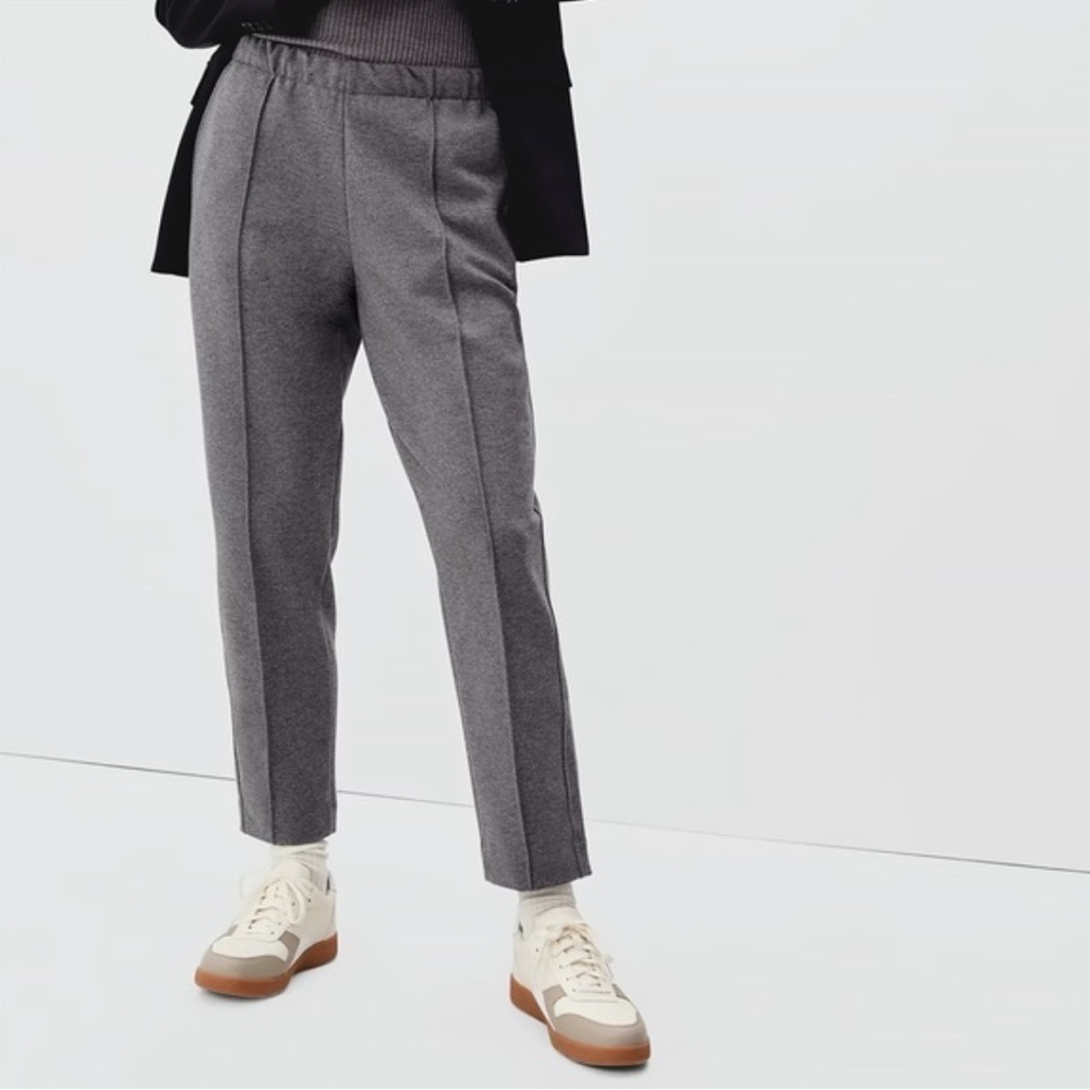 EVERLANE The Dream Pant Heathered Elastic Cotton ‎ Charcoal Size XS